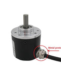 Incremental Rotary Encoder 600PPR Optical AB Two-Phase Quadrature Output, 6mm Shaft, metal protected cable, CNC use