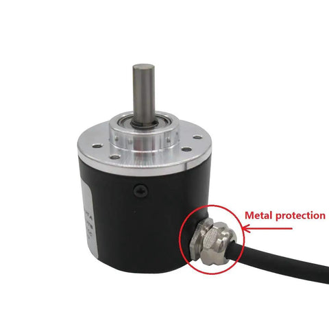 Two Phase AB Incremental Rotary Encoder 100P R DC 5 To 24 Volt Wide Voltage 6mm Shaft AB Quadrature Output High Accuracy Motion Sensor No Fuss Robotics And CNC Durable Build With 1 Year Warranty, metal cable gland