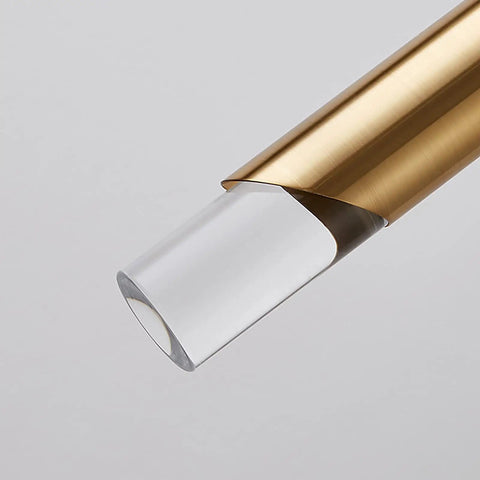 Close-up of Gold Modern Mini Pendant Light 3 Pack with 2.36 inch diameter shade, showing the sleek gold and glass design.