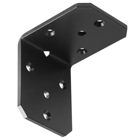 4 Pack Heavy Duty Steel L Brackets Corner Angle Braces For Deck Framing And Pergola Projects Tough As Nails Six Gauge Thickened Construction Hardware With Powder Coated Finish, shown from the side.