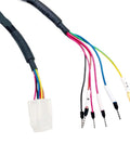 QIJUQKXI servo motor power cable with holding brake, drag-chain type, white connector, multicolor wires close-up