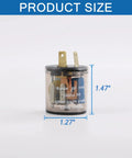 Universal 12V 2 Pin LED Flasher Relay For Turn Signals And Hazard Lights Two Pack Electronic Blinker Module With Max 20 Amp Capacity 1.27 x 1.47 in