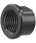 Close-up of High Strength Aluminum Alloy Bike Thru Axle Nut M15x1.5mm Black, shown with threaded interior design