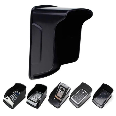 All Weather Rainproof Cover For RFID Keypad Readers And Doorbells, Tough As Nails ABS Weather Shield, Black, exterior view