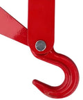 Close-up of One Ton Alloy Steel Forging Automatic Disengaging Hook Rigging Ring for chemical industry with red finish.