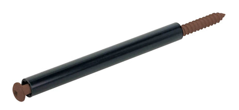 Pro Grade Brown Gutter Fascia Screws 5 16 By 7 Inch 25 Pack showing a coarse thread design for easy installation.