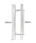 Heavy Duty Stainless Steel Round Tube Door Handle For Home Office Glass Doors And Sliding Doors, 1200mm x 900mm dimensions