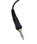 Close-up of 3.5mm audio plug for Ham Radio Speaker Microphone 3.5mm Threaded Ptt Shoulder Mic For Yaesu Vertex Dmr Standard Horizon Walkie Talkies Black IP65 Waterproof Handy Accessory