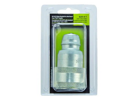 ISO Male To John Deere Cone Quick Disconnect Hydraulic Coupler For Agricultural Hoses Replacement For Pioneer 4065-4 in packaging