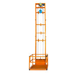 Smooth Operator Electric Lifting Platform And Wall Mounted Freight Elevator With Wireless Remote, orange steel freight elevator for efficient lifting.