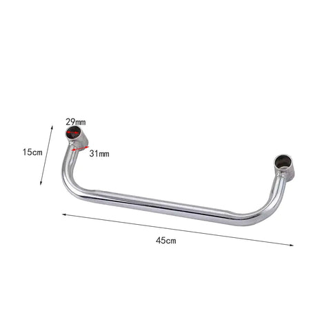 Built Like A Tank Chrome Shelf Handle With Push Bar For Mobile Wire Shelving Racks Featuring An Ergonomic Rock Solid Grip Quick Swap Steel Armrest 45 Cm
