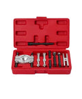 Real Deal 9 Piece Bearing Separator And Puller Tool Kit For Car Repair Shops Durable Heavy Duty Removal Gear With Sweet Red Storage Case Organizer Box For Garage Legends Or Pro Mechanics In The Game, red case open