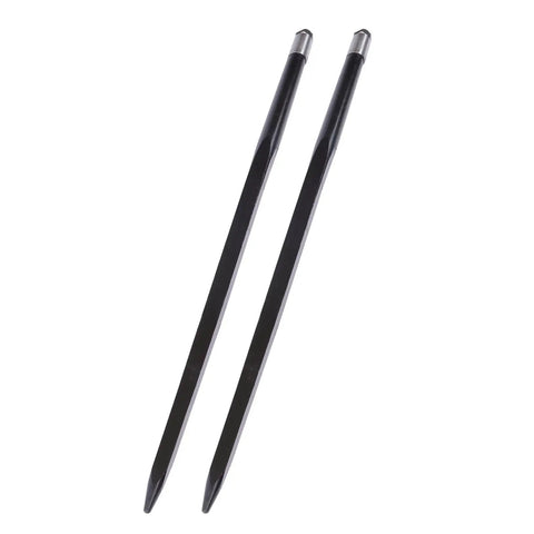 Beefy Heavy Duty Two Pack 49 Inch Hay Bale Forks For Tractor Loaders With 4500 Pound Capacity Ideal agricultural bale handling attachment