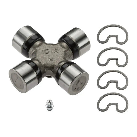Hot Rod Ready 2X U-Joint Kit For Front Driveshaft At Axle Fits Dodge Ram 2500 3500 And Durango With Killer Durability And Smooth Shifting Performance For Heavy Duty Truck Owners Who Want Rock Solid Parts. steel U-joint with clips and grease fitting