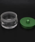 Open Watch Movement Oil Washing Jar For Repair Pros, Glass Container For Maintenance, Leak Proof Seal, durable glass and green lid
