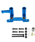 Traxxas Aluminum Steering Bellcranks And Drag Link Hop Up Kit For 1 To 10 Slash Rustler Nitro Slash Bandit VXL Ford F150 Raptor 2WD Upgrade Lightweight CNC Anodized Dark Blue Replaces Part 3743 Includes Bearings, blue aluminum steering parts and hardware