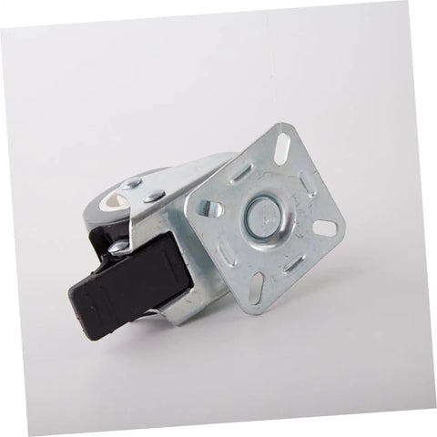 Heavy Duty Twin Caster Wheels With Non Marking Rubber Treads And 360 Swivel Plates Plus Locking Brakes steel swivel plate with locking brake