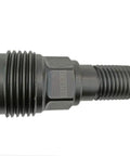 Side view of Beefy Diamond Drill Bit Adapter From DD BL To DD BS For Hilti Core Drills Compatible With One And Quarter Inch UNC Or One Half Inch BSP Threaded Bits Fits DD160E DD200 DD250E DD350 Pro Grade Construction Accessory showing black steel construction and threaded parts.
