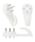 Heavy Duty Picture Hooks For Concrete Walls Zero Drilling Hassle 30 Pack white plastic hooks with steel pins for wall mounting