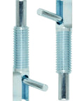 Heavy Duty Retractable Indexing Plunger Pin M10 Stainless Steel Spring Loaded Safety Latch shown from an angled view.