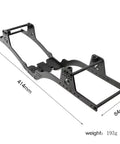 Carbon Fiber RC Crawler Chassis Frame Kit For LCG Axial SCX10 Capra 1 To 10 Scale with Rail, Skid Plate, and Body Posts, 414mm
