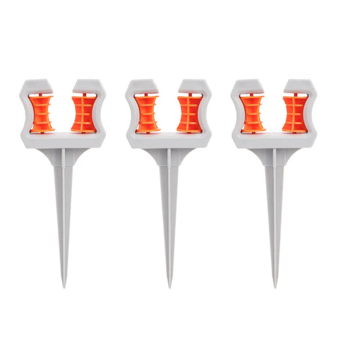 Three Pack Garden Hose Guide Spikes With Durable ABS Roller Guides For Plant Protection Greenhouse And Yard Lawn Care Watering Made Easy