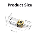 Compact 12 Volt High Torque Gear Motor With A 3mm Shaft And Metal Gears A Dope Mini DC Motor For Robot Models RC Cars And DIY Toys diagram