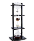 Certified Game Changer Cold Drip Coffee Machine And Iced Coffee Tower With Quick Adjustable Dripper, one liter capacity glass and timber design.