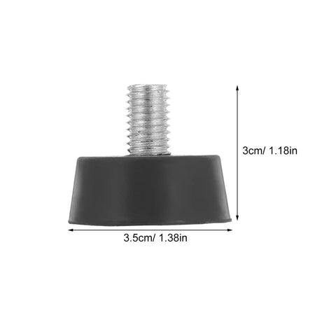 Single Adjustable Screw Type Leveling Foot Anti Vibration Pads M10 For Machinery Washer And Dryer 8 Pack with dimension details