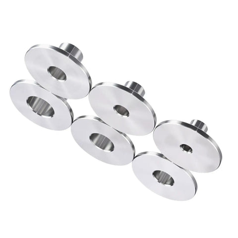 Tough As Nails 6 Piece Router Template Guide Bushing Kit Made From Heat Treated Stainless Steel for woodworking tasks.