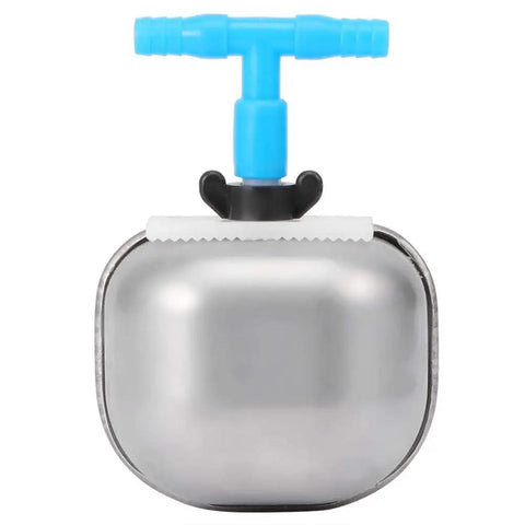Heavy Duty 304 Stainless Steel Automatic Rabbit Water Feeder With Adjustable Hanging Drinking Bowl For Bunny Guinea Pig Ferret And Rodents Smooth Operator No Drip Hassle Large Cage Essential with blue valve.