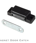 Magnetic Touch Latch For Cabinets And Cupboards No Handle Door Catch Black Plastic Magnet Closure For Modern Furniture