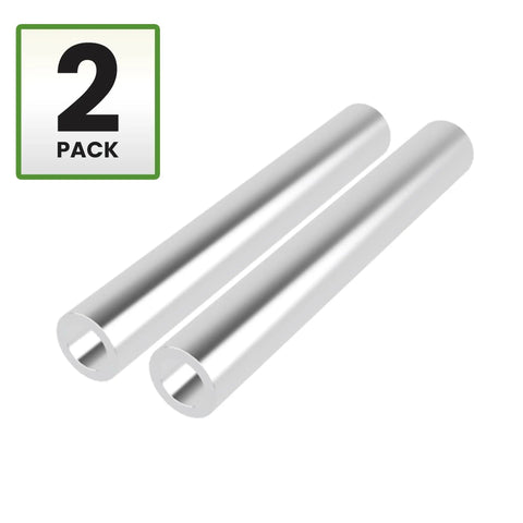 Heavy Duty Aluminum Spacer 1-1/8 Inch Outer Diameter 3/4 Inch Inner Diameter 8 Inch Long Round Standoff Unthreaded Bushing Plain Finish Fits 3/4 Inch Bolts Or M18/M19 Pack Of 2