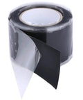 Waterproof Pipe Repair Tape That Fixes Leaks Fast And Prevents Bursts Heavy Duty Plumbers Adhesive in black, 1.5m x 2.5cm roll.