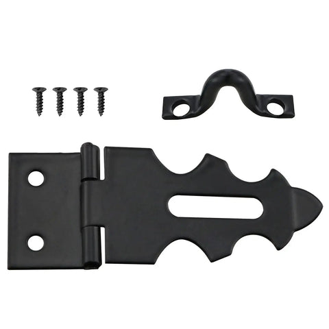 High Grade Black Mini Latches With Top Shelf Rust Resistant Metal Includes Eight Quick Install Screws Killer Setup For Decorative Cabinet Clasps Tiny Box Locks And Safeguarding Your Sweet Keepsakes All Year Long