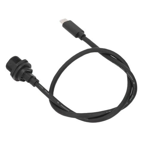 Everyday Ip67 Waterproof Extension Cord Half Meter Professional Grade Durable Heavy Duty Flexible Outdoor Power Cable Tough As Nails Extension Lead No Fuss Power Runs For Backyard Setup And Smart Gadgets, black cable with USB connector.
