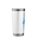 Road Trip Vibes Stainless Steel Insulated Tumbler with Open Highway Car and Open Sea Sail Design