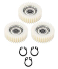 Rugged Nylon Hub Motor Gear With Bearings For Bafang 250W And 350W E-Bike Wheel Motors Dope 38mm Diameter Gear, shown with clips