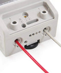 Back view of Single Phase KWh Meter Pass Through For Electrical Monitoring DIY 100A 120V To 240V showing wiring connections