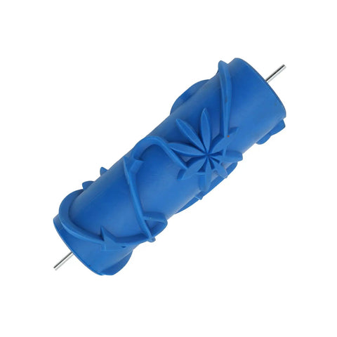 Premium Pattern Paint Roller With Soft Rubber Head For Walls And Ceilings Delivers Gorgeous Decorative Textures, blue rubber head.