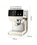 Straight Fire Smart Fully Automatic Espresso Machine Loaded With A Built In Conical Burr Grinder And Twenty Five Precision Settings For Brewing Hot And Cold Brew Coffee Right At Home Daily, compact design with touchscreen display.