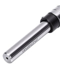 Heavy Duty Carbide Flush Trim Router Bit With Top Bearing Guide for Sleek Wood Trimming and Slotting Jobs 3/8 Inch Diameter Blade 1/4 Shank close-up.