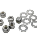 Nut And Washer Kit For MerCruiser Alpha One Gen 2 And Bravo Drives Direct Replacement Hardware Includes Nuts And Washers For Outdrive Mounting Install 859116Q01, showing stainless steel nuts and washers for mounting.