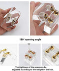 10 Pack Invisible Brass Barrel Hinges Hidden Concealed Furniture Hardware with 180 Degree Opening for DIY Jewelry Box