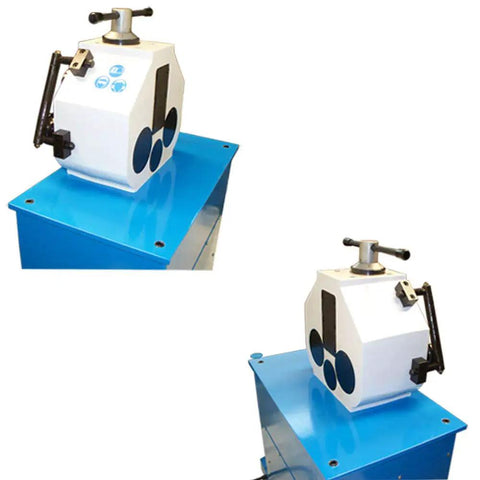 Top Tier 1.5HP Ring Roller Bender With Three Phase Induction Motor, compact top view showcasing controls for metal bending.