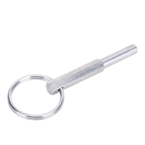 Oval Head Bit Key Stainless Steel Coffee Machine Repair Tool With Gaskets shown in close-up view