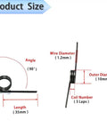 Torsion Springs Kit 15 Pieces 90 Degree V Shaped Wire Diameter 1.2mm For Home Repair And DIY Projects Durable Spring Steel Reusable