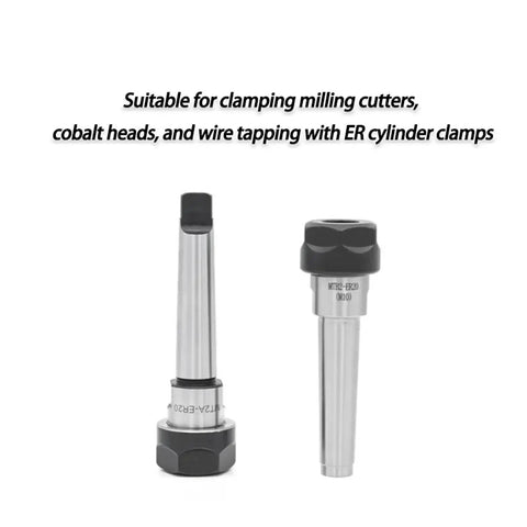 Solid 1 PC ER Collet Chuck Holder For CNC Tooling With High Hardness Precision Thread And Smooth Surfaces Perfect For Heavy Load Milling And Turning On Your Lathe Machine Shop Gear, side view and top view.