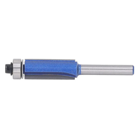 Heavy Duty Top Bearing Flush Trim Router Bits For Woodworking Projects With Sharp Carbide Cutting Edge Nanometer Blue Coating 1/4 Inch Shank