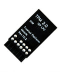 TPM 2.0 Security Module With 12 Pin LPC Interface for easy motherboard integration, shown with connector pins on black casing.